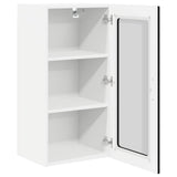 Wall Glass Cabinet PORTO 2 pcs Black 40 x 31 x 80 cm