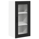 Kitchen Wall Cabinet with Shelf 2 pcs Black 40 x 31 x 80 cm - Rear View