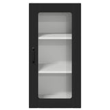 Kitchen Wall Cabinet with Shelf 2 pcs Black 40 x 31 x 80 cm - Close-Up Angle