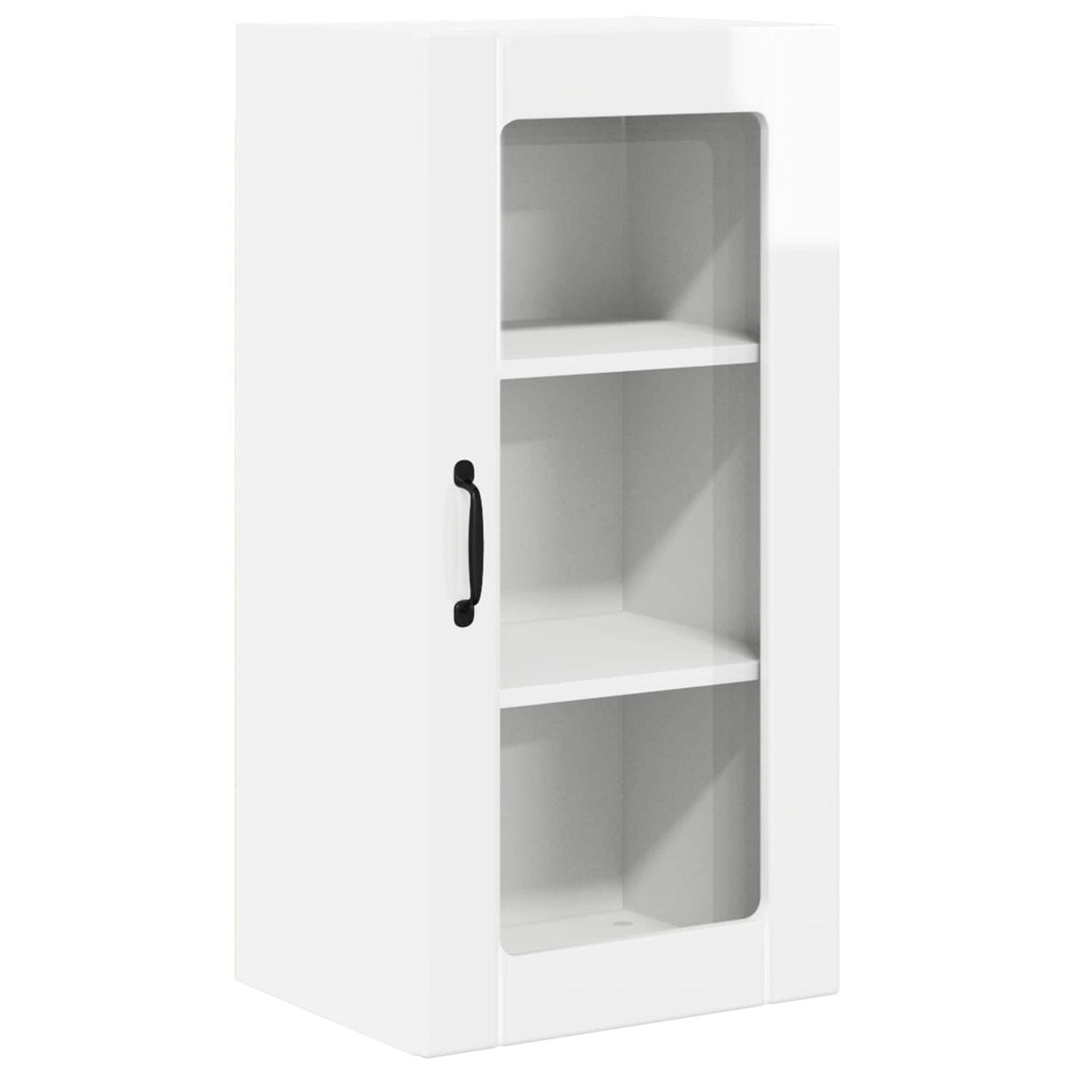 Wall Glass Cabinet PORTO High Gloss White 40 x 31 x 80 cm