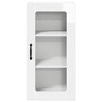 Wall Glass Cabinet PORTO High Gloss White 40 x 31 x 80 cm