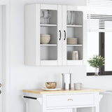Wall Glass Cabinet PORTO 2 pcs High Gloss White 40 x 31 x 80 cm - Top-Down View