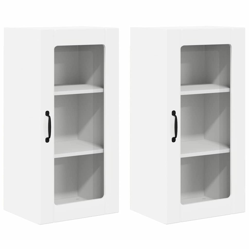 Kitchen Wall Cabinet 2 pcs High Gloss White 40 x 31 x 80 cm
