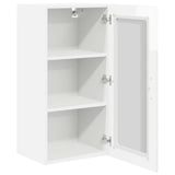 Wall Glass Cabinet PORTO 2 pcs High Gloss White 40 x 31 x 80 cm