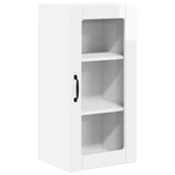 Wall Glass Cabinet PORTO 2 pcs High Gloss White 40 x 31 x 80 cm