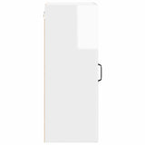 Wall Glass Cabinet PORTO 2 pcs High Gloss White 40 x 31 x 80 cm