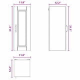 Wall Cabinet PORTO White 30 x 31 x 80 cm Engineered Wood