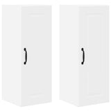 Kitchen Wall Cabinet with Shelf 2 pcs White 30 x 31 x 80 cm - Front View