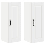 Wall Cabinet PORTO 2 pcs White 30 x 31 x 80 cm Engineered Wood - Front View