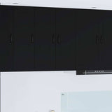 Kitchen Wall Cabinet Black 30 x 31 x 80 cm Engineered Wood