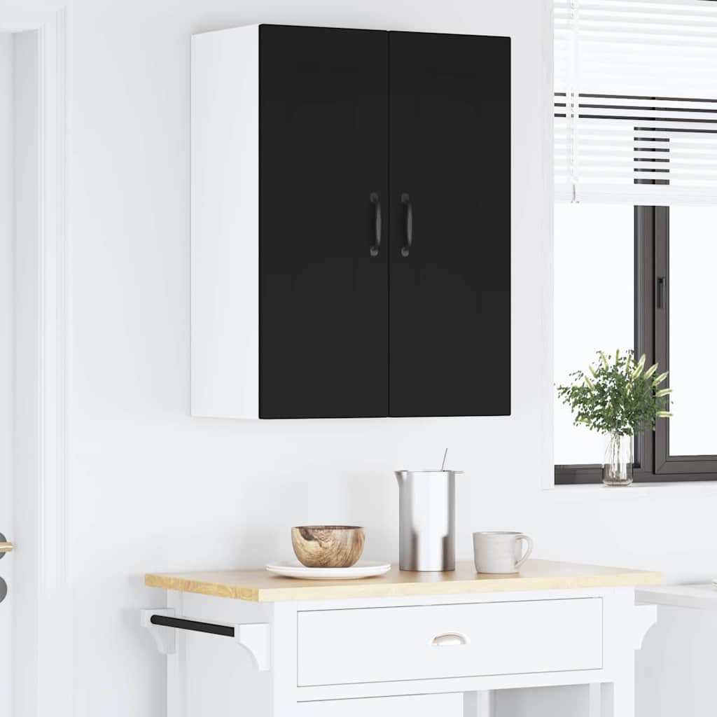 Kitchen Wall Cabinet Black 30 x 31 x 80 cm Engineered Wood