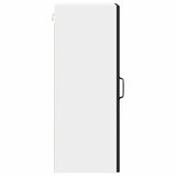 Kitchen Wall Cabinet Black 30 x 31 x 80 cm Engineered Wood - Close-Up Angle