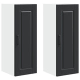 Wall Cabinet PORTO 2 pcs Black 30 x 31 x 80 cm Engineered Wood