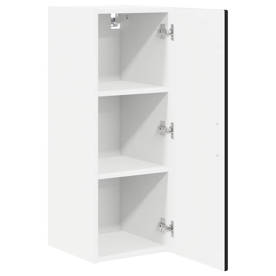 Wall Cabinet PORTO 2 pcs Black Engineered Wood