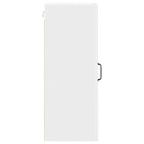 Kitchen Wall Cabinet with Door High Gloss White 30 x 31 x 80 cm - Close-Up Angle