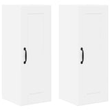 Kitchen Wall Cabinet 2 pcs High Gloss White 30 x 31 x 80 cm - Front View