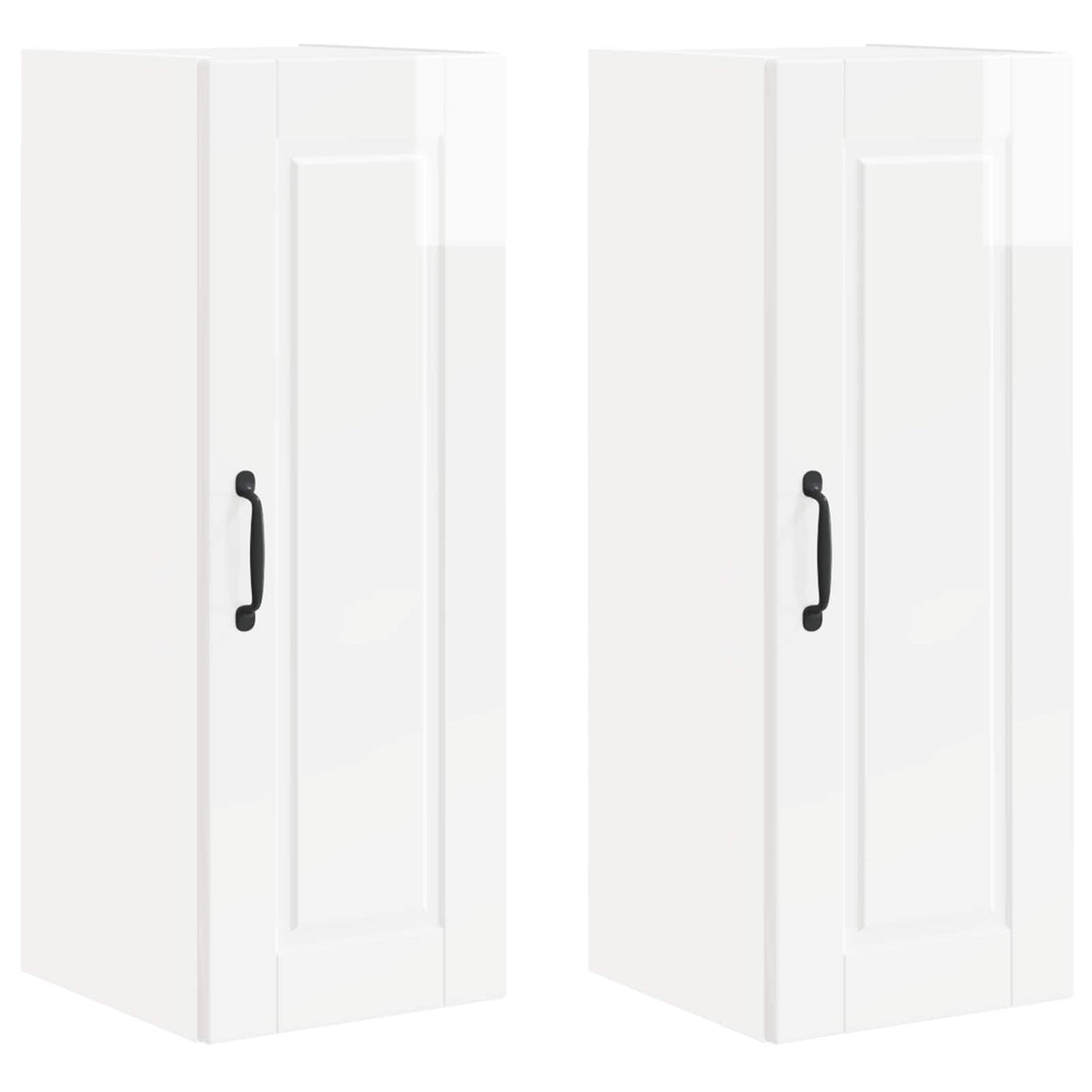 Wall Cabinet PORTO 2 pcs High Gloss White 30 x 31 x 80 cm