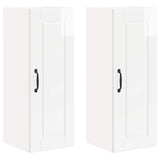 Wall Cabinet PORTO 2 pcs High Gloss White 30 x 31 x 80 cm - Front View