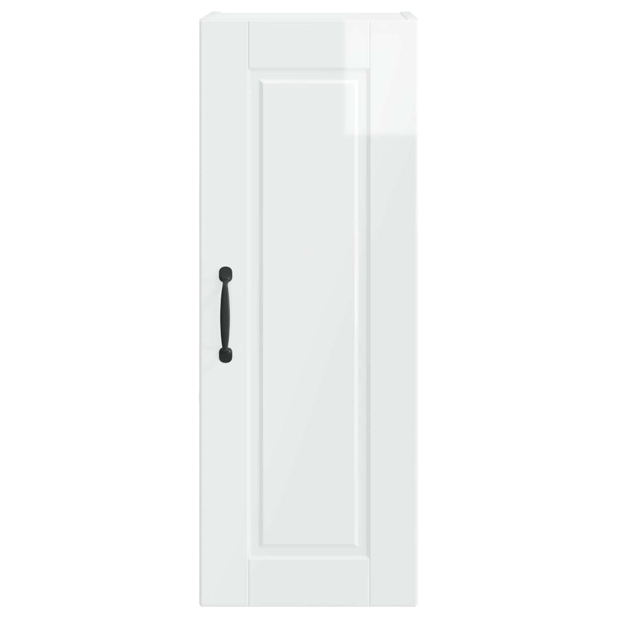 Wall Cabinet PORTO 2 pcs High Gloss White Engineered Wood