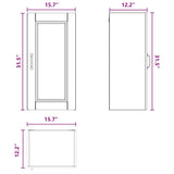Wall Cabinet PORTO White 40 x 31 x 80 cm Engineered Wood