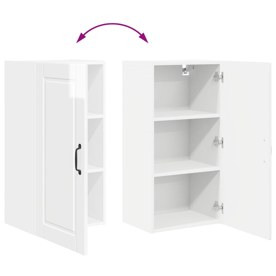 Wall Cabinet PORTO High Gloss White 40 x 31 x 80 cm