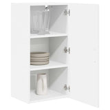 Kitchen Wall Cabinet with Door High Gloss White 40 x 31 x 80 cm - Side View