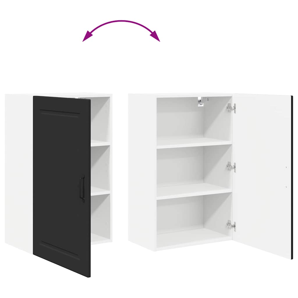 Kitchen Wall Cabinet Black 50 x 31 x 80 cm Engineered Wood