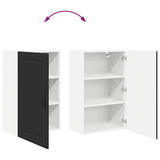 Kitchen Wall Cabinet Black 50 x 31 x 80 cm Engineered Wood - Extra Image