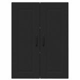 Kitchen Wall Cabinet Black 60 x 31 x 80 cm Engineered Wood - Rear View