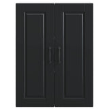 Wall Cabinet PORTO Black 60 x 31 x 80 cm Engineered Wood - Rear View