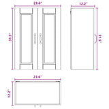 Wall Cabinet PORTO Black 60 x 31 x 80 cm Engineered Wood - Extra Image