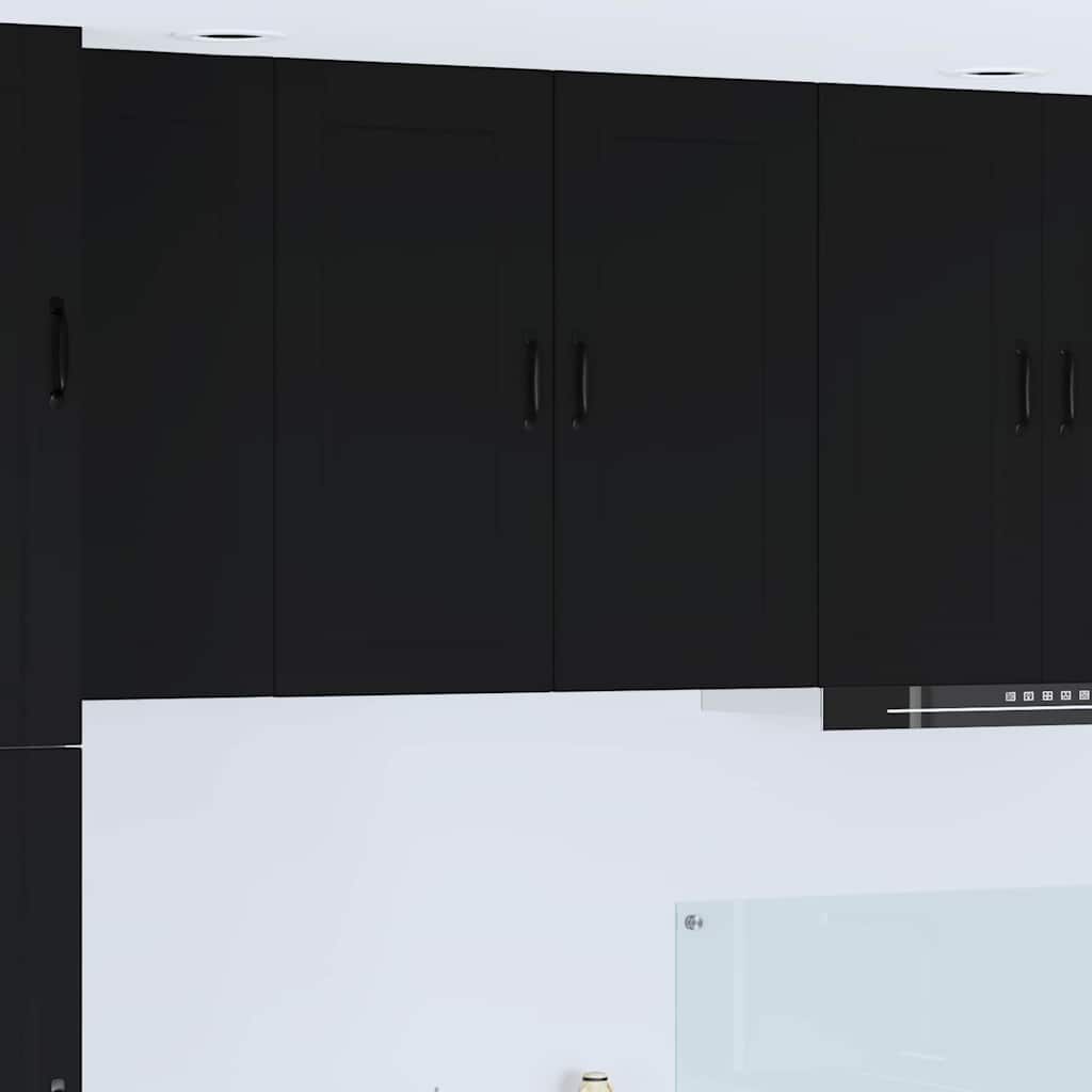 Kitchen Wall Cabinet Black 80 x 31 x 80 cm Engineered Wood