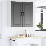 Wall Cabinet PORTO Black 80 x 31 x 80 cm Engineered Wood