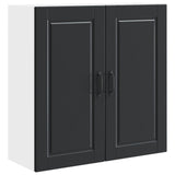 Wall Cabinet PORTO Black 80 x 31 x 80 cm Engineered Wood - Front View