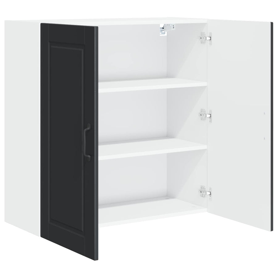 Wall Cabinet PORTO Black 80 x 31 x 80 cm Engineered Wood