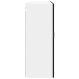 Wall Cabinet PORTO Black 80 x 31 x 80 cm Engineered Wood - Close-Up Angle