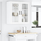 Wall Glass Cabinet PORTO White 80 x 31 x 80 cm Engineered Wood - Top-Down View