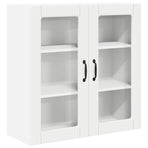 Wall Glass Cabinet PORTO White 80 x 31 x 80 cm Engineered Wood