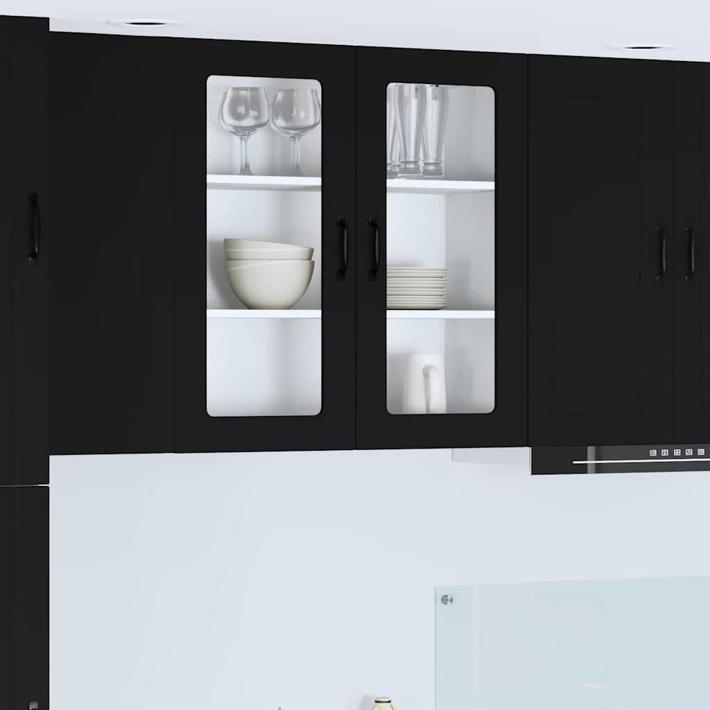 Kitchen Wall Cabinet Black 80 x 31 x 80 cm Engineered Wood