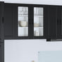 Wall Glass Cabinet PORTO Black 80 x 31 x 80 cm Engineered Wood