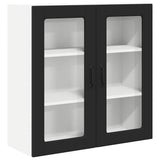 Kitchen Wall Cabinet Black 80 x 31 x 80 cm Engineered Wood - Front View