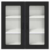 Kitchen Wall Cabinet Black 80 x 31 x 80 cm Engineered Wood - Rear View