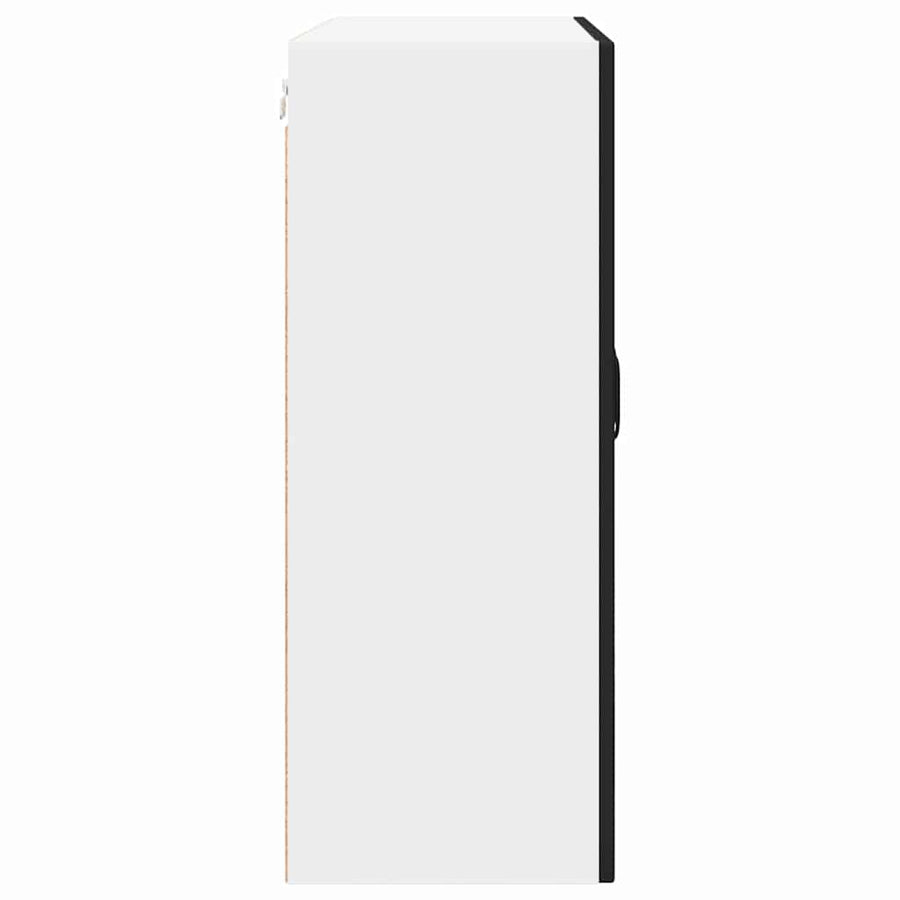 Wall Glass Cabinet PORTO Black 80 x 31 x 80 cm Engineered Wood