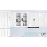 Wall Glass Cabinet PORTO High Gloss White 80 x 31 x 80 cm - Extra Image
