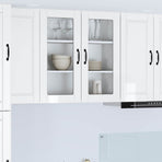 Wall Glass Cabinet PORTO High Gloss White 80 x 31 x 80 cm