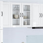 Wall Glass Cabinet PORTO High Gloss White 80 x 31 x 80 cm