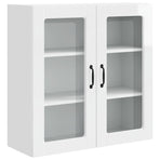 Wall Glass Cabinet PORTO High Gloss White 80 x 31 x 80 cm