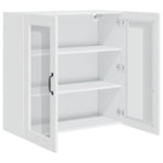 Wall Glass Cabinet PORTO High Gloss White 80 x 31 x 80 cm