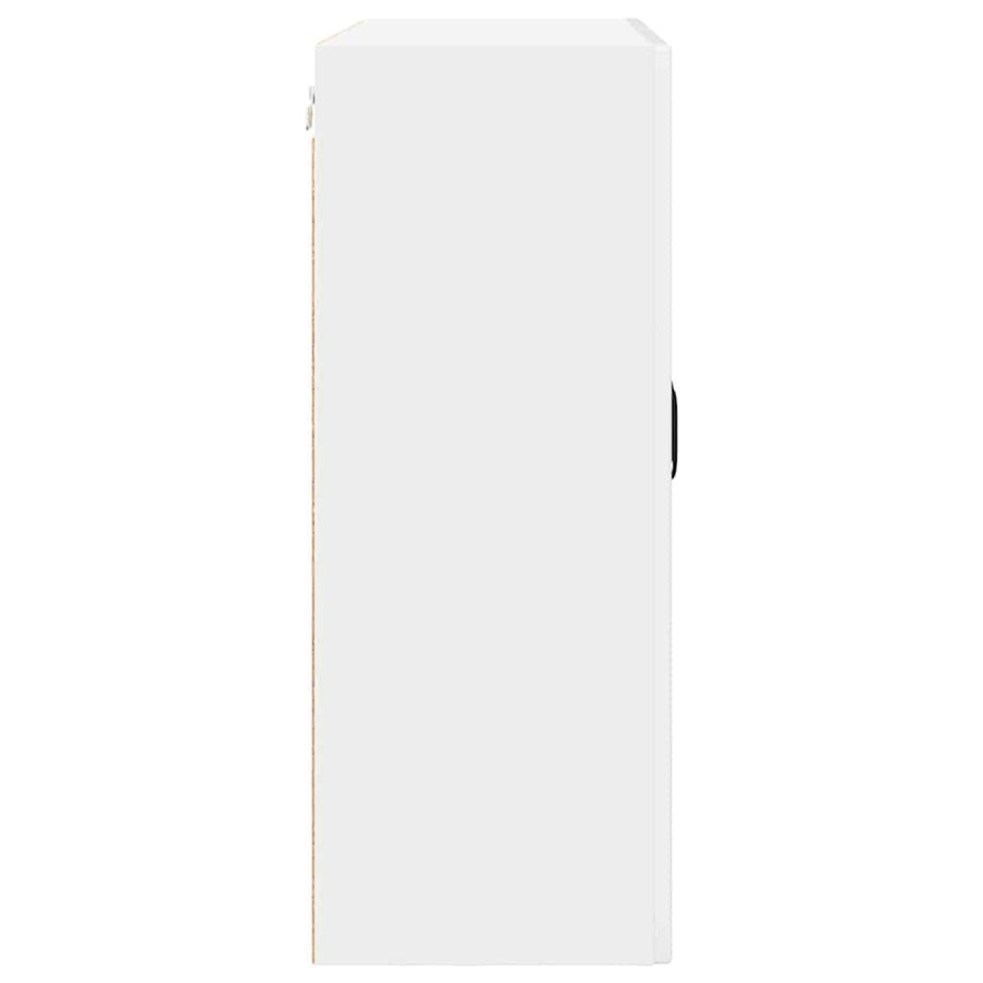 Wall Glass Cabinet PORTO High Gloss White 80 x 31 x 80 cm