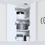 Kitchen Wall Cabinet White 57 x 57 x 80 cm Engineered Wood - Top-Down View